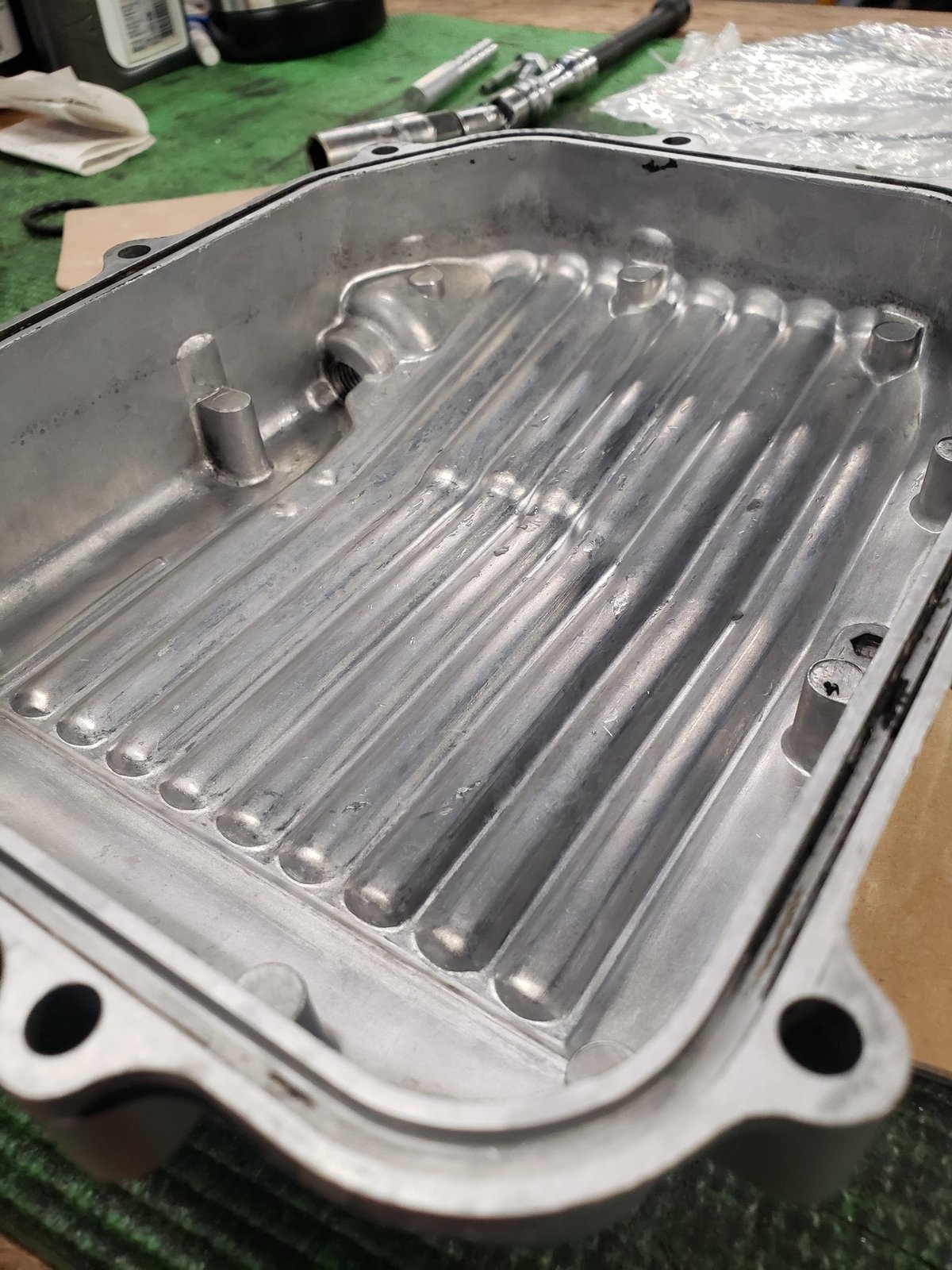 Honda CB oil pan — after blasting